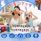 Bememo 100 Pcs Jesus Toys Original Design Mini Rubber Little Jesus Figurine to Hide and Seek Religious Party Favors Sunday School Craft Baptism Gifts for Easter Egg Stuffers (Colorful)