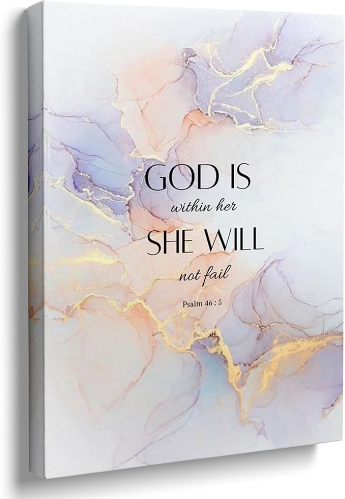 ART Christian Canvas Wall Decor Abstract Golden Pink Jade Canvas Wall Decor Modern Home Decor for Living Room Bedroom Plasm46 (Plasm46, 18x24)