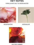 NEST New York Reed Diffuser, Himalayan Salt & Rosewater - 5.9 fl oz - Fragrance for Up to 90 Days - Reusable, Refillable Glass Holder - Includes 8 All-Natural Reed Sticks - Flame Free