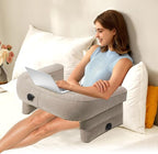 Inflatable Gaming Pillow for Lap Portable Reading Pillow Adjustable Lap Desk Pillow for Adult Student Reading Gaming Studying in Bed Couch Floor
