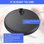 LED Desk Lamp for Home Office,3 Light Colors,Flexible Gooseneck Table Lamp,Dimmable Reading Light for Bedside Small Desk Lamp for College Dorm Room,Bedroom Desk Light,Black