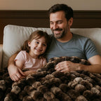 BENVWE Fluffy Faux Fur Throw Blanket for Couch, Soft Plush Thick Cozy Fuzzy Luxury Minky Bubble Blanket for Home Living Room Decor Gift for Women, Tie-dye Coffee, 50" x 60", 1100GSM