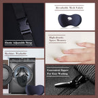 Memory Foam Car Headrest Pillow, Ice Silk Car Pillow for Driving Seat with Adjustable Strap, Breathable Removable Cover & Ergonomic Design - Softness Office Travel Car Neck Pillow(Purple, 1PC)