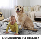 5x7 Ft Large Shag Rugs for Bedroom Living Room Decor for Men Boys, Tie Dyed Ultra Soft Fluffy Furry Area Rug for Indoor Floor, Aesthetic Carpet for Home Decor (Black White)