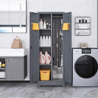 Storage Cabinet,Metal Locking Cabinets with Doors and Shelves,Functional Garage Storage Cabinet for Garage, Home Office,Gray