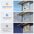 rabbitgoo Window Tint for Home One Way Privacy Window Film See Out Not in Heat UV Blocking Reflective Removable Static Cling Mirror Decorative House Glass Covering, Silver,17.5 Inch X 6.5 Feet