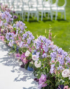 IPOPU 4Pcs Faux Light Purple Artificial Delphiniums, 24.8 Inch Long Stem Artificial Jacaranda Flowers for Tall Vases, Fake Delphiniums for Artificial Flower Arrangements, Home Party Decorations