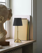 KDG Cordless LED Table Lamp Set of 2, Portables Fabric Shade Desk Lamps, 5000mAh Rechargeable Battery Powered Lighting, Dimmable Light for Dining Room, Bedroom, Bedside,Night Light, Balcony (Black)