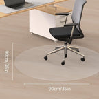 Office Chair Mat for Hard Floors,36" x 36" Desk Mat Comfortable and Non-Skid Office Chair Mat Protect Your Floors from Damage, Easy Glide Rolling Plastic Floor Mat for Work,Home