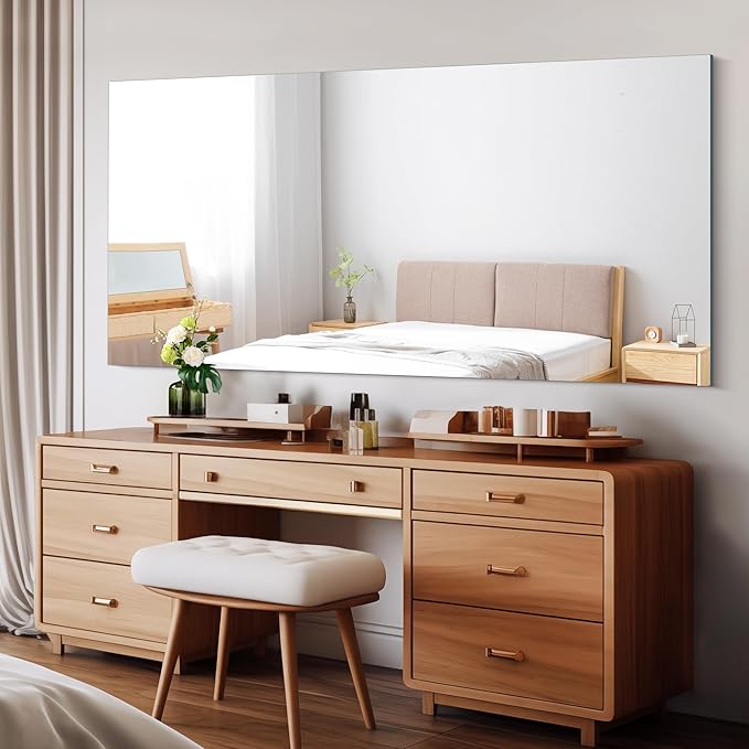 Frameless Mirror, 30x60 Inch Large Bathroom Mirrors for Wall, Upgraded Shatterproof Rectangle Vanity Mirror Over Sink with Polished Edge for Bathroom,Bedroom,Living Room and Entryway