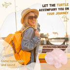 QINJIEJIE Rose Quartz Crystal Travel Turtle Figurines Healing Crystals Best Travel Gifts for Women Men Travelers Sea Turtle Lovers Office Desk Decor Good Luck Gifts for Traveling Abroad