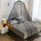VISATOR Mosquito Net Bed Canopy for Girls,King Canopy Bed Curtains Queen Size from Ceiling,Dome Mosquito Netting Bed Tent Twin Girls Canopy Bed Decor for Baby Crib,Kid Bed and Adult Beds (Black)