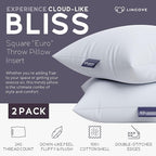 Lincove Euro Throw Pillow Insert Rectangular 12"x16" Pillow – Made in Canada, 100% Cotton Shell, Down Alternative Filling, Vegan-Friendly, Hypoallergenic - Decorative Couch Pillows, 2 Pack