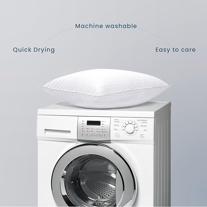 Threadmill Soft Bed Pillows Standard Size Set of 2 | Down Alternative Cooling Bed Pillow for Sleeping | Soft Pillows | 20 x 26 Hotel Pillow, Standard Pillows 2 Pack for Back, Stomach or Side Sleepers