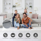 Back Side 3D PVC Dots Felt Rug Underpad, 5x7 Ft,1/6 Inch Thick Cushioned Rug Pad Gripper for Hardwood Floors, Vinyl, Laminate, Stone, Carpet & Tile, Under Rug Padding Protects Floors