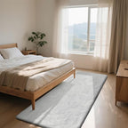 Soft Runner Rugs for Bedroom, White 2x8 Runners for Hallways Fluffy Rug Area Rug, Bedside Rug for Living Room Bedroom Kids Room Home Decor