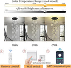 Large Crystal Chandeliers for Stairs Long Spiral Chandeliers for High Ceilings LED Crystal Ring Chandelier Dimmable 2700K-6000K 16-Light Black