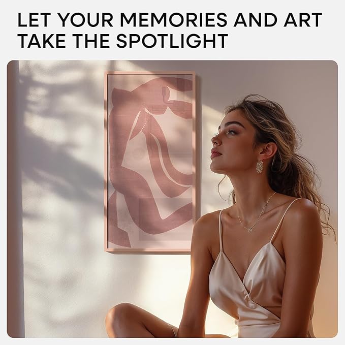 Homeforia 11x22 Newspaper Frame Rose Gold, High End Metal 11 x 22 Picture Frame without Mat, 22x11 Thin Rose Gold Poster Frames for Wall, 11by22 Display Photo Frame, Tempered Glass, Wall Kit, Set of 1