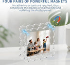 3-Pack 5x7 Acrylic Magnetic Picture Frames – Clear Lucite Block Frame with Scalloped Edges, Double-Sided UV-Protected Acrylic Photo Display for Desktop