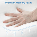 AM AEROMAX 32" King Size Contour Memory Foam Pillow, Neck Pillow for Neck Pain Relief, Neck Orthopedic Sleeping Pillows for Side, Back and Stomach Sleepers(White,Velvet)