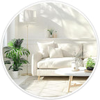 Fabuday White Round Mirror for Wall 20 inch - Circle Mirror for Bathroom, Entryway, Living Room, Hallway, Bedroom Decor, Small Matte Frame Mirrors