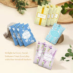 SCENTORINI Sachets for Drawers and Closets, Sachets Bags Long-Lasting, 16 Pack,Wardrobes, Lavender Linen Vanilla Cotton, Home Fragrance Sachet for Closet, Drawer, Wardrobe