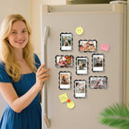 5 Pack Acrylic Polaroid Frame for Refrigerator, Magnetic Wallet Size Picture Frame Fits Mini Instant Film and 2x3 Photo Paper, 2.5x3.75 Magets Frame for Fridge (Scalloped)