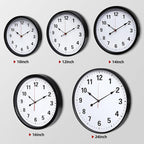 LEIKE Metal Wall Clock 10IN Black, Retro Silent Quartz Battery Operated, Decorative for Patio, Kitchen, Living Room, Bedroom, Pool