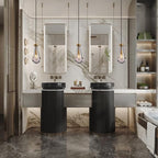 Raindrop Pendant Light Fixtures, Brass Glass Pendant Lighting, Teardrops Pendant Lights Kitchen Island, Indoor Pendant Light for Kitchen Island Bedroom Bathroom, Included Bulb