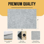 Non Slip Rug Pad 2x3 Feet, 4/25" Thick Felt Cushioned Rubber Rug Gripper Pad for Hardwood, Laminate, Stone, Tile, Wood, Vinyl Floors & Carpet, Anti Skid Under Area Rug Pads
