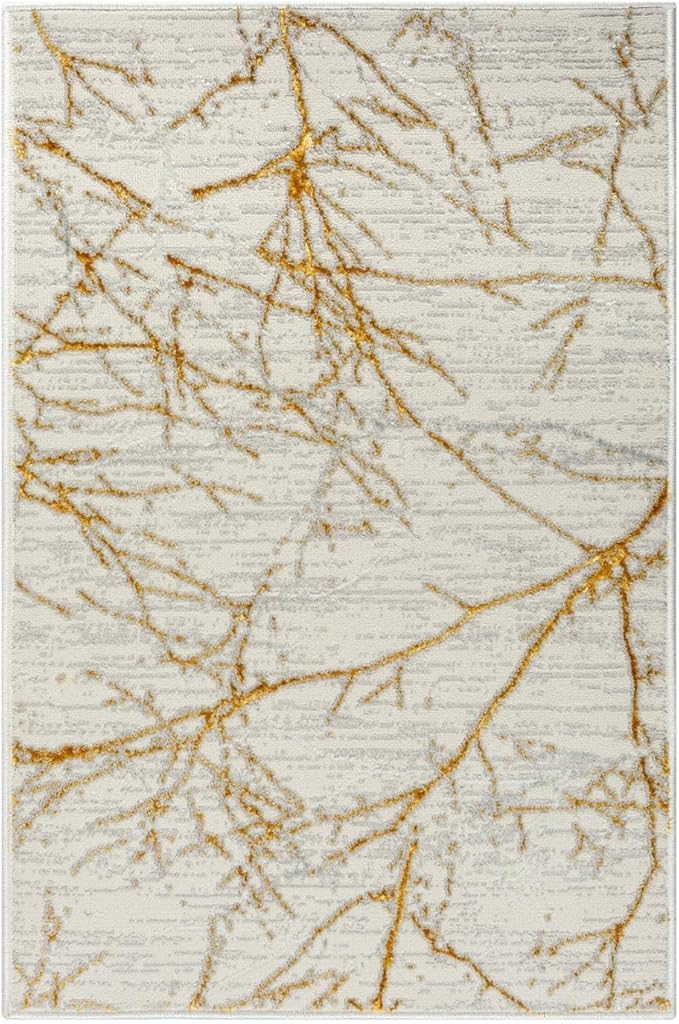 LUXE WEAVERS Sunset Collection 372 Gold 2x3 Modern Abstract Area Rug