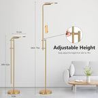 SUNMORY 32W/3000LM Floor Lamps, Super Bright LED Standing Lamp with Remote Control, Adjustable Tall Lamp with 350°Rotating Head, Modern Dimmable Torchiere Corner Lamp for Living Room, Bedroom, Office