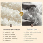 YOUR MOON 100% Pure Wool Queen Size, Australian Organic Natural Wool Blankets, Hypoallergenic Blanket for Bed, Medium Weight(Coffee, 90 * 90)