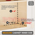 SpaceAid Bamboo Pull Out Spice Rack Organizer for Cabinet, Heavy Duty Slide Out Seasoning Kitchen Pantry Sliding Vertical Organization, 10.1" Wide, 4 Drawers(2" Wide), 1-Tier, Natural