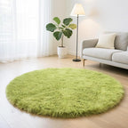 Fluffy Round Area Rugs for Bedroom,3'X3'Shag Circle Area Rugs for Living Room,Non Slip Fuzzy Plush Rug for Kids Room Boys Girls Room and Dorm Home Classroom Rug