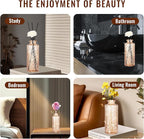 Glass Flower Vase, Amber, Aromatherapy Bottle, Small Vase, 6 Sets, Simple Solid, for Birthday, Anniversary, Weddind, Home Decoration