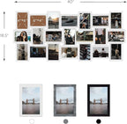 Jerry & Maggie 4X6 Collage Picture Frames for Wall Decor, 21 Opening Collage Wall Hanging for 6x4 Photo, Multi Picture Frame Set with One-piece Design White