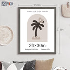 VCK 24x30 Frame Set of 3, Gray Solid Wood Poster Picture Frame, Exclusive Wood Grain, Wall Mounting Hanging