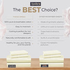 Tencel Sheets 4 Piece King Size - 100% Eucalyptus Lyocell King Size Sheets Set - Soft, Cooling & Breathable for Hot Sleepers - 16” Deep Pockets Hotel Quality Bedding Set - Ivory