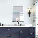 Mirrorons Beveled Mirror, Bathroom Mirrors for Wall 20" x 28", Frameless Rectangle Bathroom Mirror with Beveled Edge, Hangs Horizontally or Vertically, Upgraded Packing