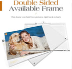 TWING 2 Pack Acrylic Picture Frame 8 x 10 Magnetic Picture Photo Frame,10+10MM Clear Picture Frame, 8 by 10 Picture Frames Acrylic Magnetic Photo Frame Self Standing Double Sided,Gift