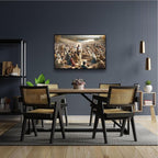 XWNLTEPK Jesus Feeding 5,000 People with Five Loaves and Two Fishes Miracle Mercy Canvas Art Wall Decor Poster Suitable for Bedroom Living Room Relaxation Room Confession Room