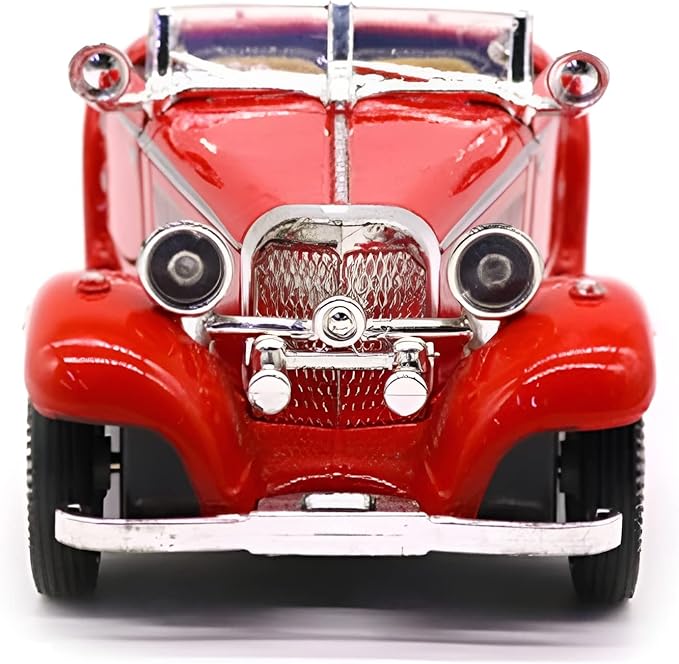 1:28 Scale Pullback Diecast Metal Antique Classic Model Cars Collectible Toy Gifts (Red,Length 6.5in/16.8cm)