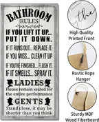 Rustic Bathroom Decor, Western Bathroom Decor, Funny Bathroom Signs Wall Decor, Bathroom Decor, Farmhouse Bathroom Decor, Country Bathroom Decor, Bathroom Signs, Bathroom Rules Wall Décor J1