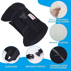 HOMBYS Car Neck Pillow for Driving,Universal Car Headrest Pillow for Cervical Support and Neck Pain Relief,Ergonomic Memory Foam Neck Pillow for Car Seat,Fit for Most Cars,Grey