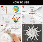 Large Metal Sun Wall Art Decor - 23.6 inches Outdoor Wall Decor,Sun Face Sculpture for Garden Farmhouse Yard Patio Fence Living Room Bedroom Gift Idea for Family Friends