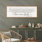 Love Is Patient Love Is Kind Wall Decor Art 32×12 Inch (Wood)