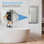 Hanging Laundry Hamper Bag XL 40x22", Space Saving over the Door Storage Bags, Behind the Door Hampers for Dirty Clothes & Wall Mounted Basket for Bathroom, Organizer for Small Room Spaces RV