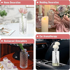 Glass Flower Vase, Aromatherapy Bottle, Small Vase, 6 Sets, Simple, White Transparent, for Birthday, Anniversary, Wedding, Home Decoration