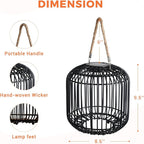 Solar Yard 2-Pack Outdoor Solar Lamp, Water-Resistant Lights for Outside Hanging Lantern Table Lamp Lights Decoration for Garden, Yard, Patio, Porch, Trees, Pathway, Black
